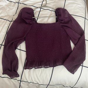 Express Purple & Gold Top